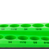 26-Piece 1/4-Inch Green SAE Magnetic Socket Organizer