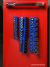 19-Piece 1/2-Inch Blue Metric Magnetic Socket Organizer