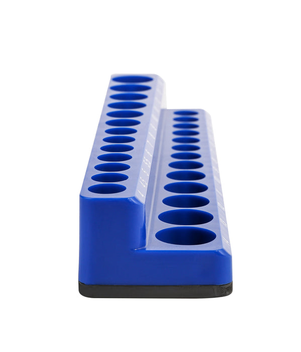 26-Piece 1/4" Blue Metric Magnetic Socket Organizer