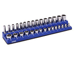 30-Piece 3/8-Inch Blue Metric Magnetic Socket Holder