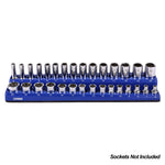 30-Piece 3/8-Inch Blue Metric Magnetic Socket Holder