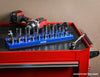19-Piece 1/2-Inch Blue Metric Magnetic Socket Organizer