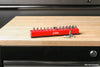 Red 37 Hole Hex Bit Organizer with Strong Magnetic Base