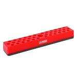 Red 37 Hole Hex Bit Organizer with Strong Magnetic Base