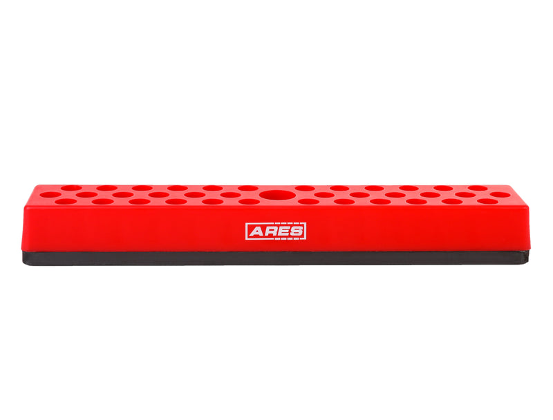 Red 37 Hole Hex Bit Organizer with Strong Magnetic Base