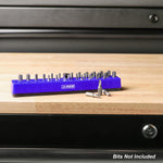 Blue 37 Hole Hex Bit Organizer with Strong Magnetic Base