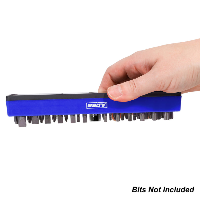 Blue 37 Hole Hex Bit Organizer with Strong Magnetic Base