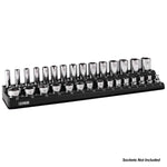 3-Pack Black Metric Magnetic Socket Organizer Set