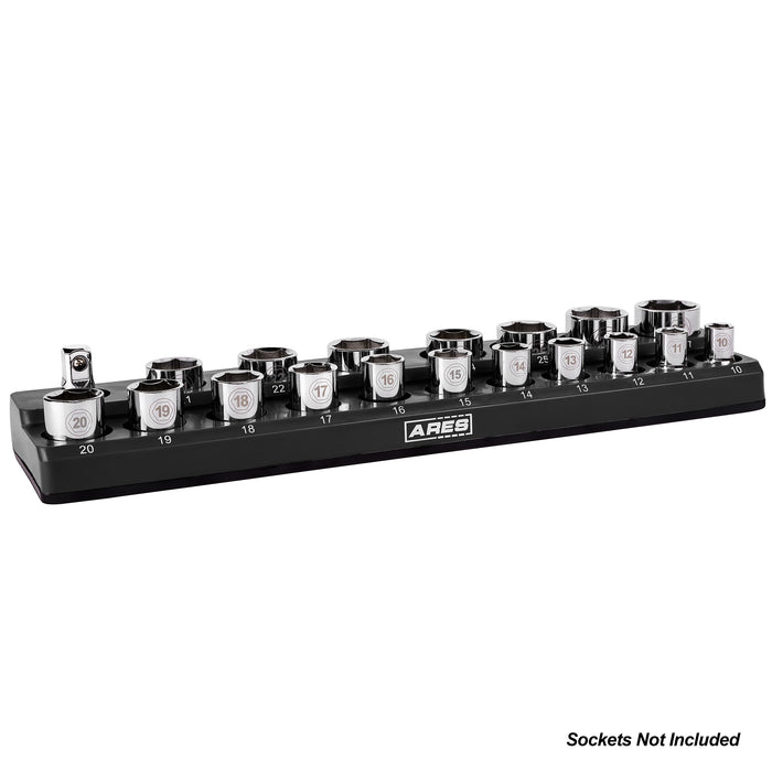 3-Pack Black Metric Magnetic Socket Organizer Set