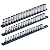 3-Piece Blue Aluminum Socket Rail Set