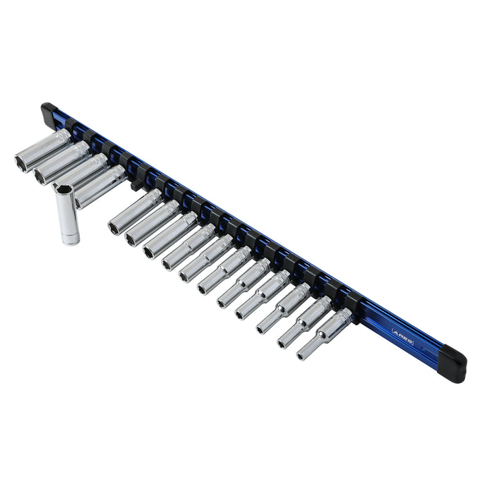 ARES 60042 - Riel de aluminio azul con accionamiento de 1/4"