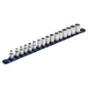 3/8" Drive Blue Aluminum Socket Rail