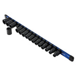 3/8" Drive Blue Aluminum Socket Rail