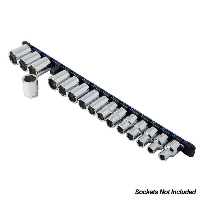 1/2" Drive Blue Aluminum Socket Rail