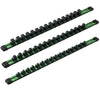 3-Piece Green Aluminum Socket Rail Set