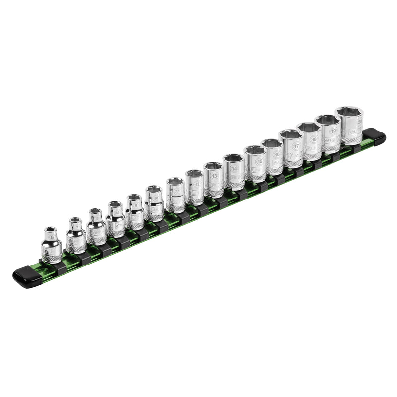 3/8" Drive Green Aluminum Socket Rail