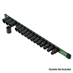 3/8" Drive Green Aluminum Socket Rail