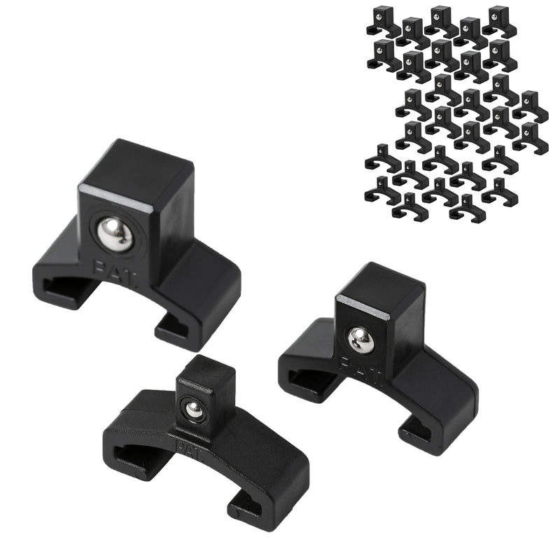 30-Piece 1/4-inch, 3/8-inch, and 1/2-inch Drive Socket Clip Set
