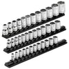 3-Piece Black Magnetic Socket Organizer Set