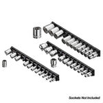3-Piece Black Magnetic Socket Organizer Set