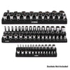 6-Pack Black and Red Metric and SAE Magnetic Socket Organizer Set
