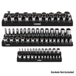 6-Pack Black and Red Metric and SAE Magnetic Socket Organizer Set