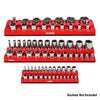 6-Pack Blue and Red Metric and SAE Magnetic Socket Organizer Set