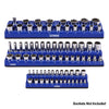 6-Pack Blue and Red Metric and SAE Magnetic Socket Organizer Set