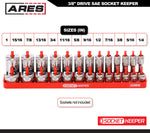 3/8-Inch Drive SAE Socket Keeper Socket Organizer Tray