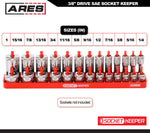 4-Piece SAE Socket Keeper Socket Organizer Tray Set