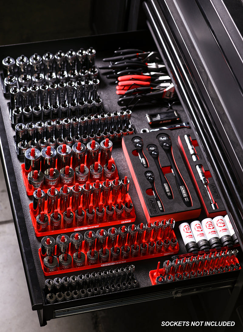 8-Piece Metric & SAE Socket Keeper Socket Organizer Tray Set