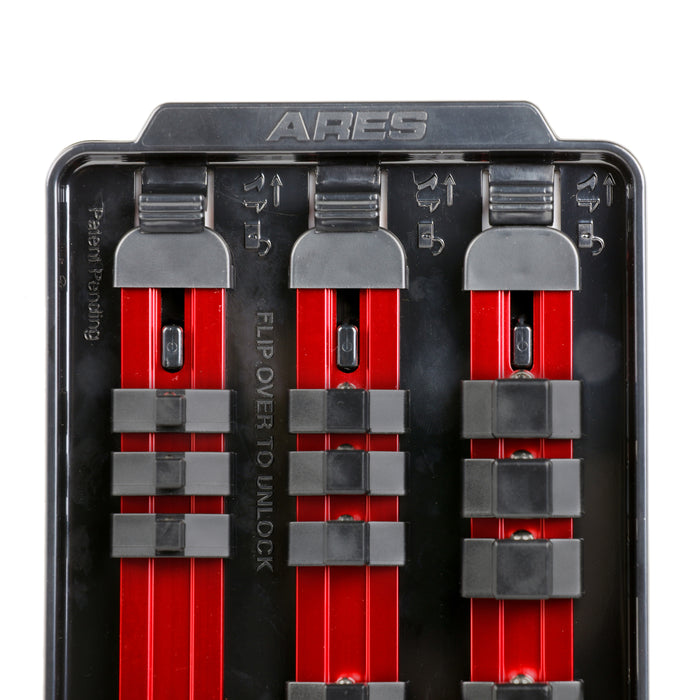 SOCKET VAULT™ 3-Piece 13-Inch Red Socket Rail Set with Organizer Tray