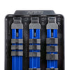 SOCKET VAULT™ 3-Piece 13-Inch Blue Socket Rail Set with Organizer Tray