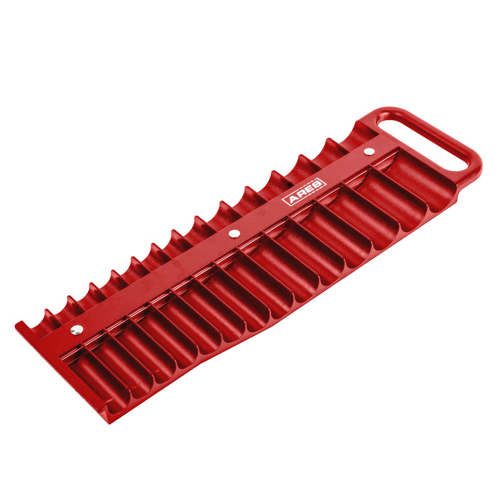 28-Piece 3/8-Inch Drive Red Magnetic Socket Holder