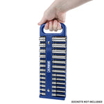 26-Piece 1/4-Inch Drive Blue Magnetic Socket Holder