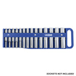 3-Piece Blue Magnetic Socket Holder Set