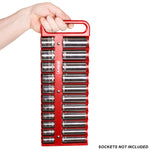 3-Piece Red Magnetic Socket Holder Set