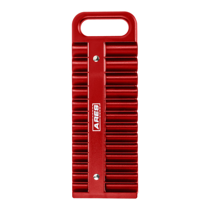 3-Piece Red Magnetic Socket Holder Set