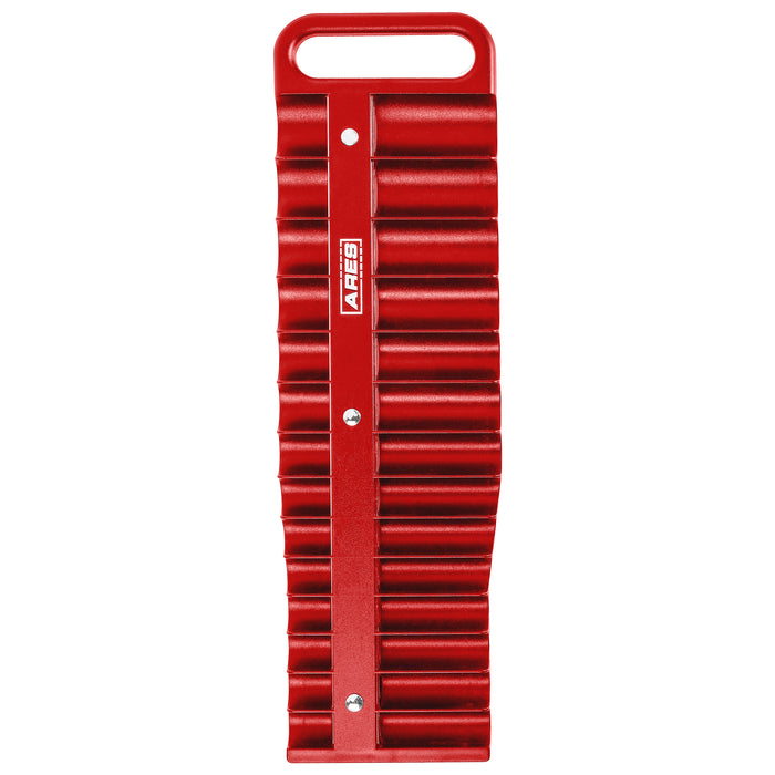 3-Piece Red Magnetic Socket Holder Set