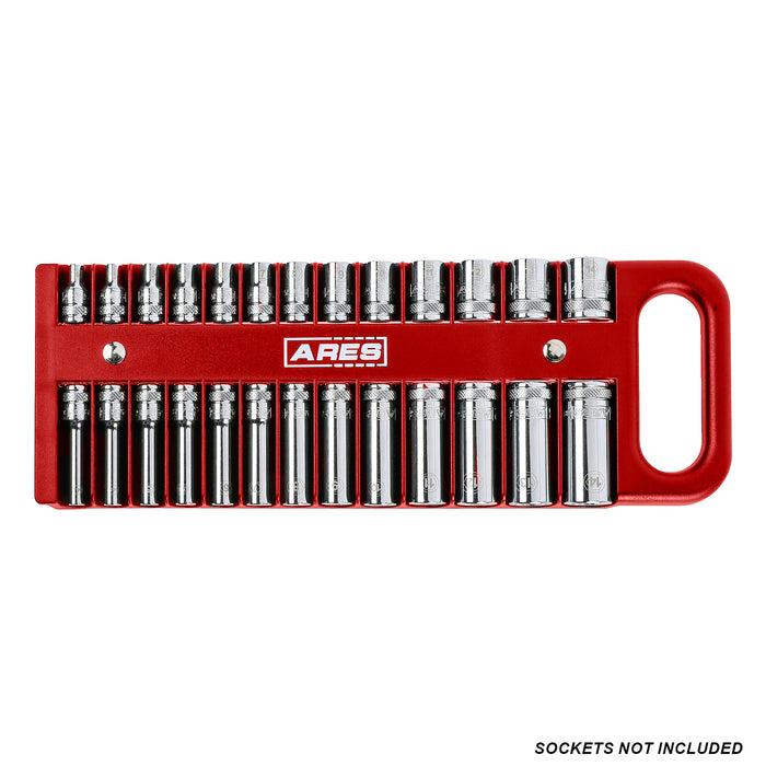 3-Piece Red Magnetic Socket Holder Set