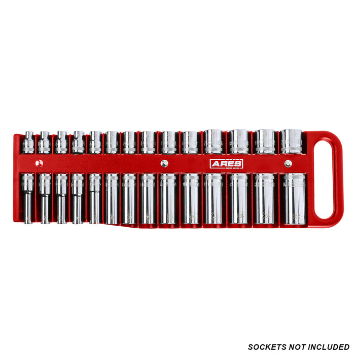 3-Piece Red Magnetic Socket Holder Set