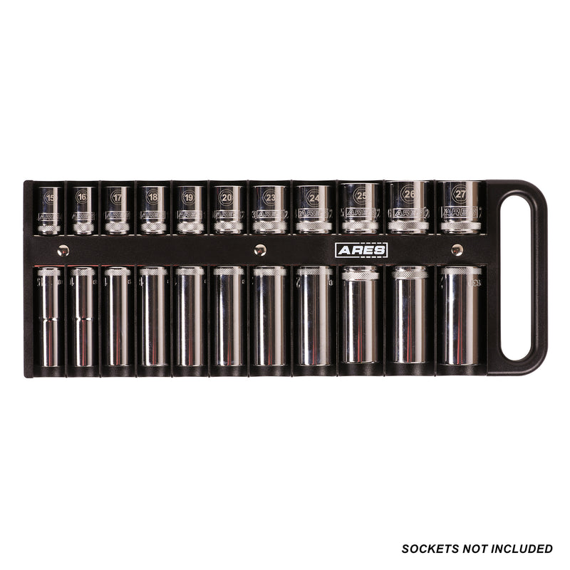 3-Piece Black Magnetic Socket Holder Set