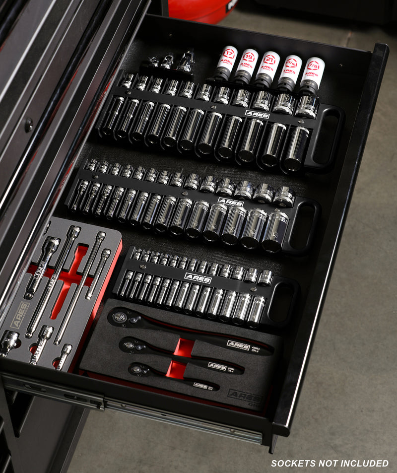 3-Piece Black Magnetic Socket Holder Set