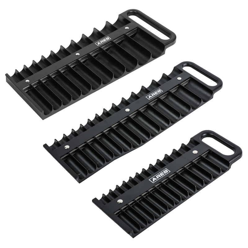3-Piece Black Magnetic Socket Holder Set