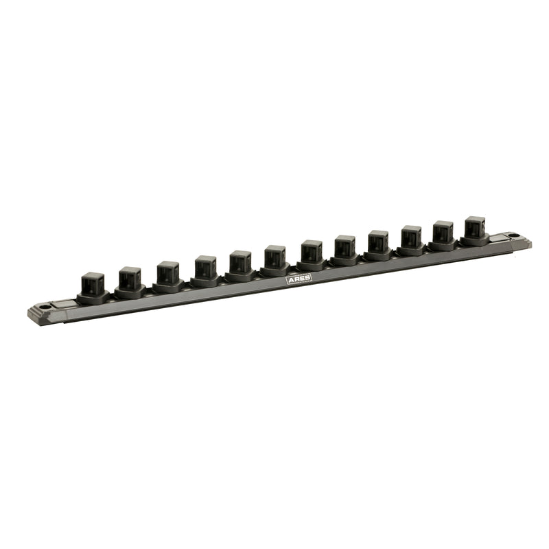 1/2-Inch Drive 15.5-Inch Black Twist Lock Magnetic Socket Rail