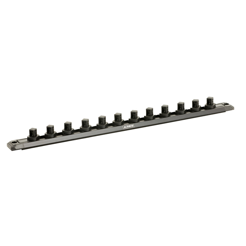 3-Piece 15.5-Inch Black Twist Lock Magnetic Socket Rail Set
