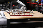 3-Piece 15.5-Inch Red Twist Lock Magnetic Socket Rail Set