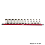 1/2-Inch Drive 15.5-Inch Red Twist Lock Magnetic Socket Rail