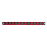 1/2-Inch Drive 15.5-Inch Red Twist Lock Magnetic Socket Rail
