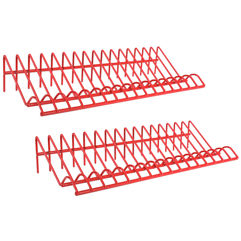 2-Piece Red 16 Slot Plier Rack Set